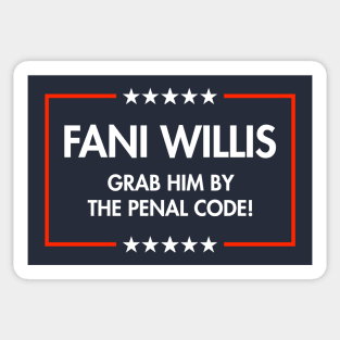 Fani Willis - Grab Him by the Penal Code (blue) Sticker